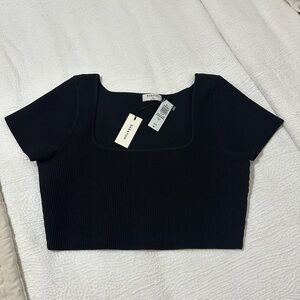 Aritzia Babaton Sculpt Knit Squareneck Top
